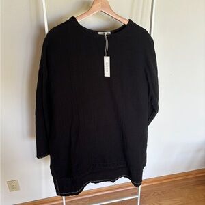 Black Crane cotton/linen tunic M